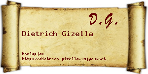 Dietrich Gizella névjegykártya