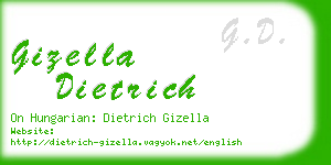 gizella dietrich business card